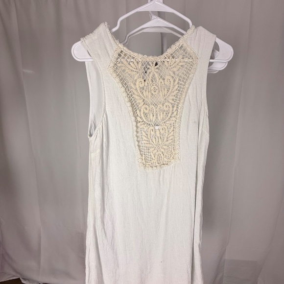 Free People Maribelle Mini Shift Dress White/Ivory, Crochet, Boho, Size S, - Picture 3 of 10